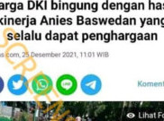 [HOAKS atau FAKTA]: Warga DKI Bingung dengan Hasil Kinerja Anies Selalu Dapat Penghargaan