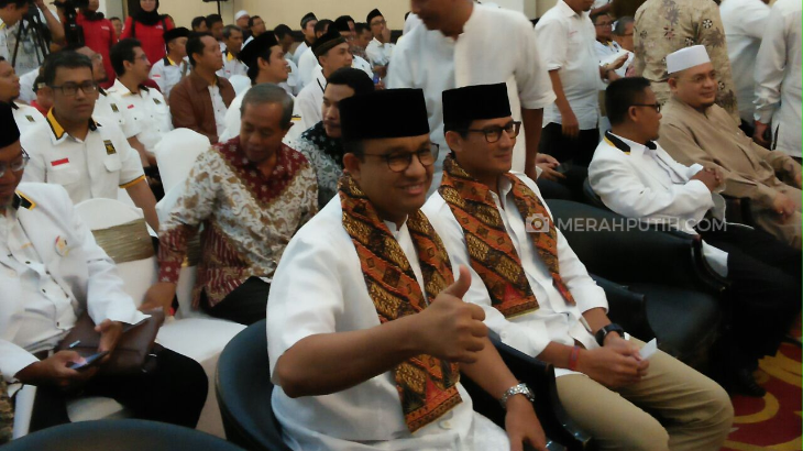 Anies-Sandi Hadiri Acara Menyambut Pemimpin Baru Jakarta 
