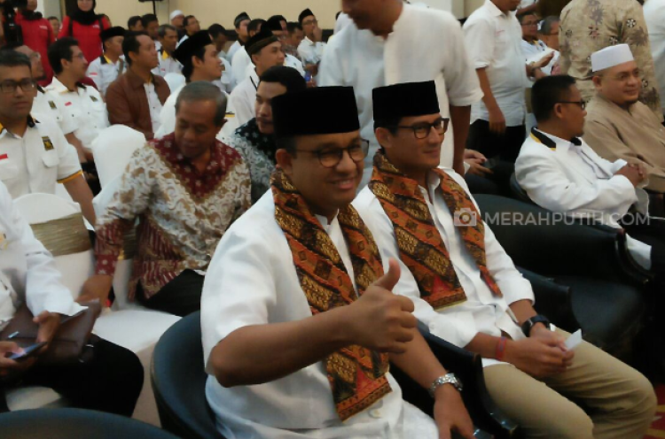 Anies-Sandi Hadiri Acara Menyambut Pemimpin Baru Jakarta 