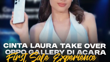 Cinta Laura Take Over Oppo Gallery di Acara First Sale Experience Oppo Reno 14 Series