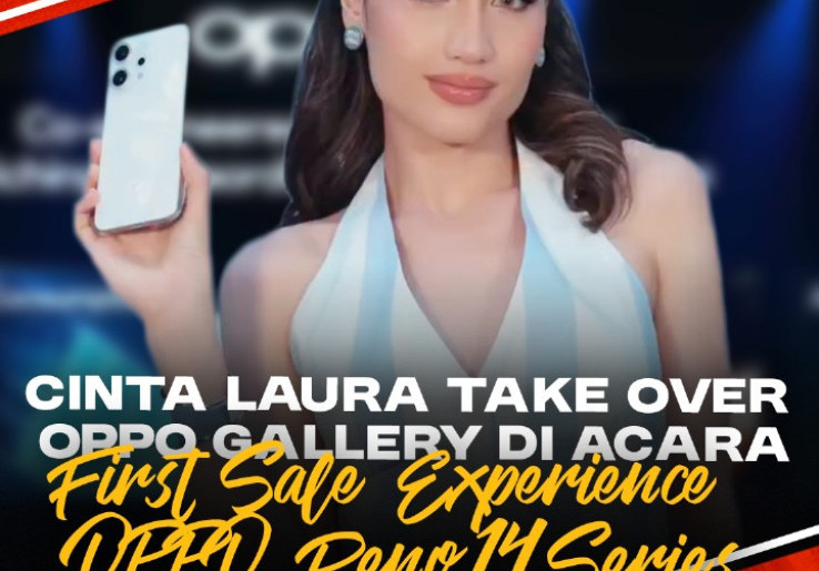 Cinta Laura Take Over Oppo Gallery di Acara First Sale Experience Oppo Reno 14 Series