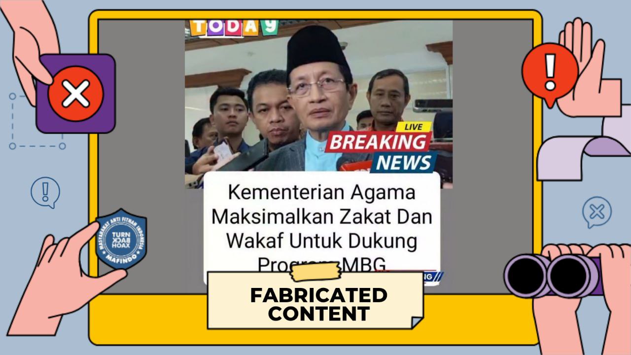 [HOAKS atau FAKTA]: Kemenag Wajibkan Dana Zakat Digunakan untuk Membiayai MBG