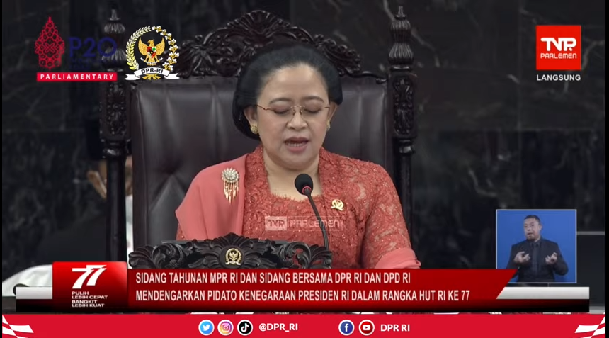 Pidato Lengkap Puan Maharani di Hadapan Jokowi saat Sidang Tahunan MPR 2022