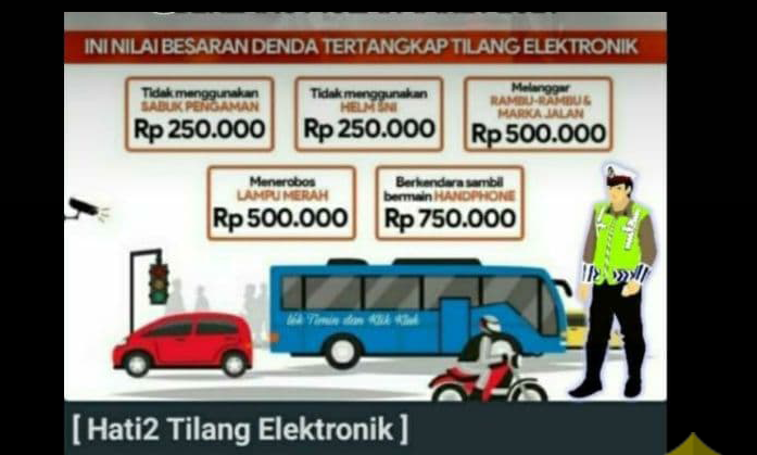Besaran tilang. (Foto: Mafindo)