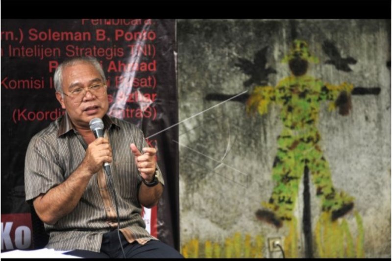 Mantan Kepala Badan Intelijen Strategis TNI Laksda TNI Purn Soleman B Ponto. (ANTARA FOTO/Andika Wahyu)	