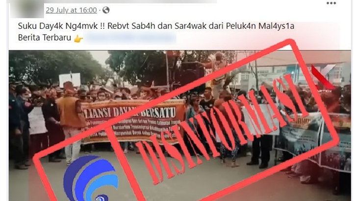 [HOAKS atau FAKTA]: Suku Dayak Rebut Sabah dan Sarawak dari Malaysia