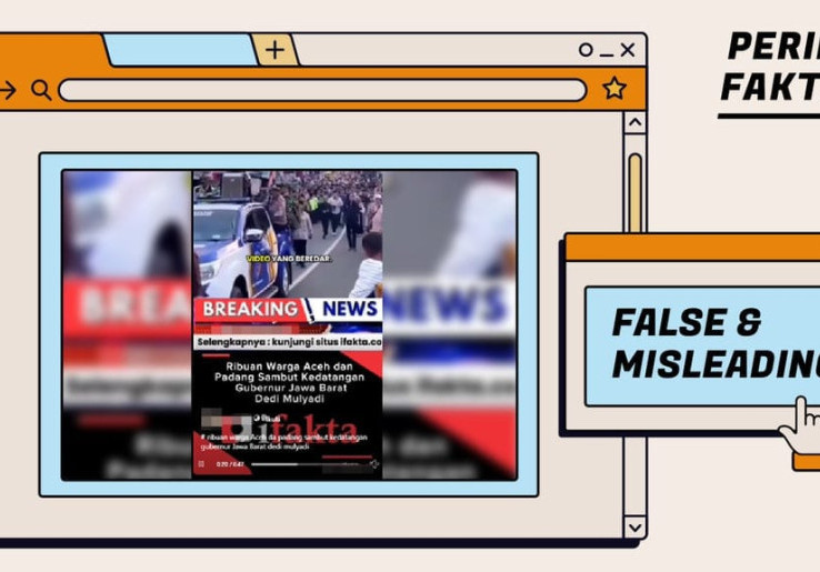 [HOAKS ATAU FAKTA]: Dedi Mulyadi Disambut Ribuan Orang saat Kunjungi Korban Banjir Aceh dan Padang