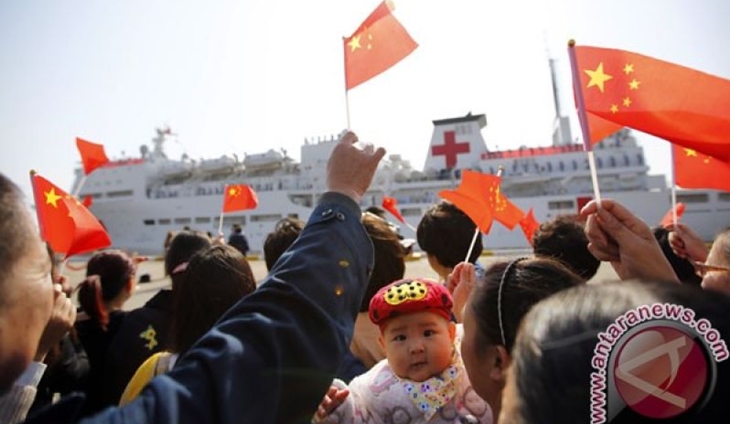 Kapal Rumah Sakit Tiongkok Bertolak ke Indonesia