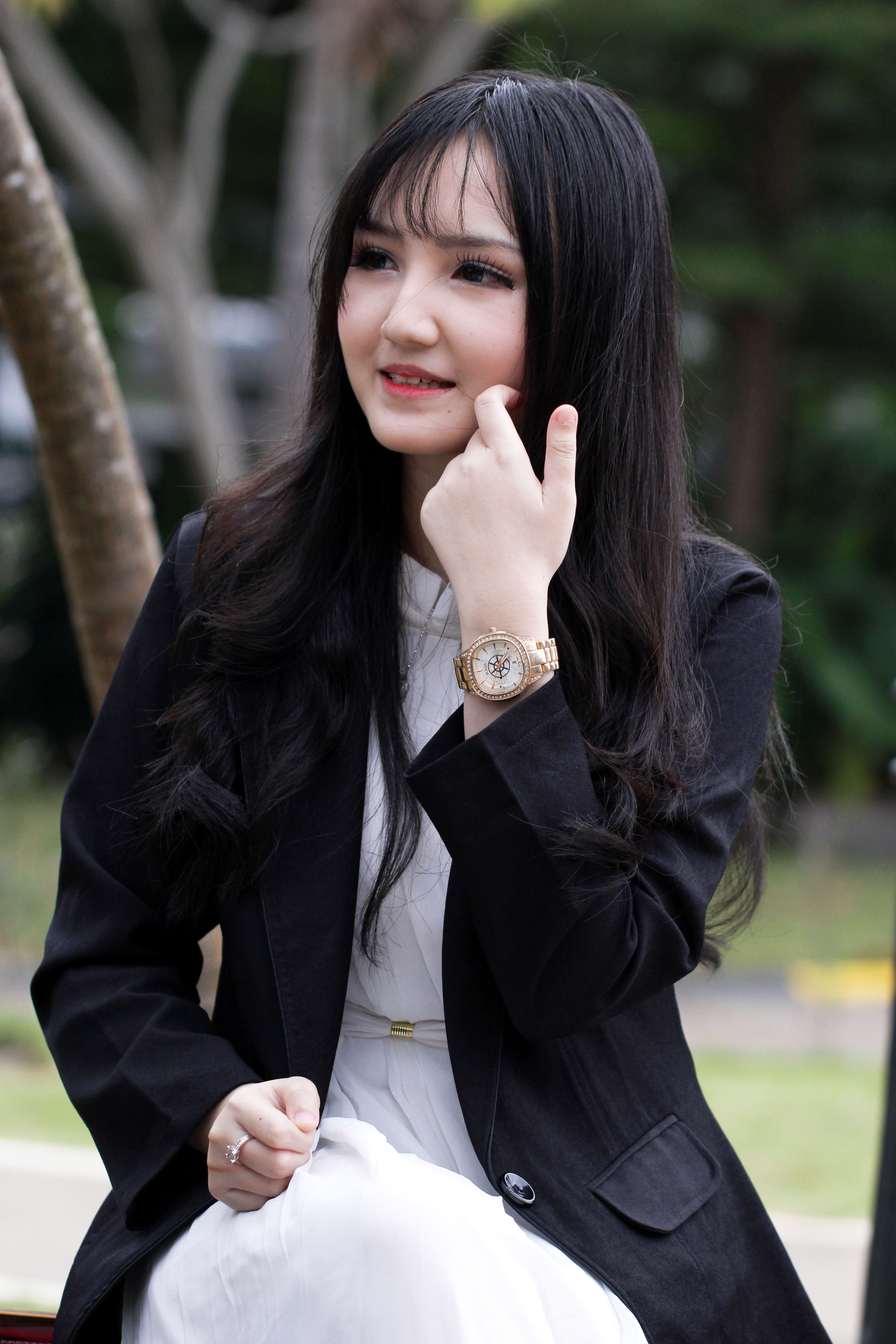 Billa Barbie saat diwawancarai merahputih.com di Grand Cibubur Country, Cikeas, Bogor, Minggu (25/12). (Foto: MP / Dery Ridwansah)