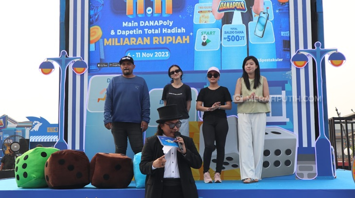 Para peserta merasakan keseruan permainan DANApoly. (Foto: Merahputih.com/Febrian Adi)