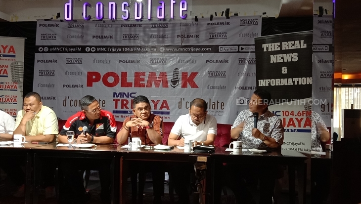 Diskusi Polemik MNC Trijaya Network bertajuk &ldquo;Teka-Teki Menteri dan Koalisi&rdquo;, di D'consulate, Jakarta Pusat, Sabtu (19/10). (Foto: MP/Asropih)