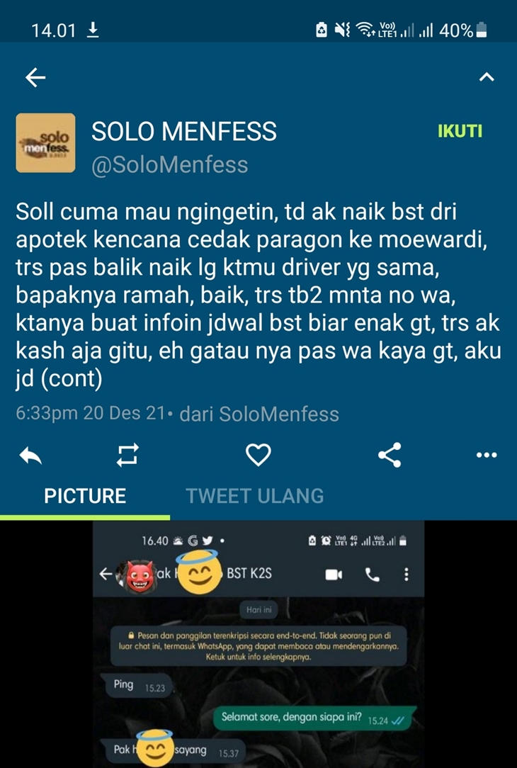 Screenshot sopir angkutan kota Batik Solo Trans (BST). (MP/Ismail)
