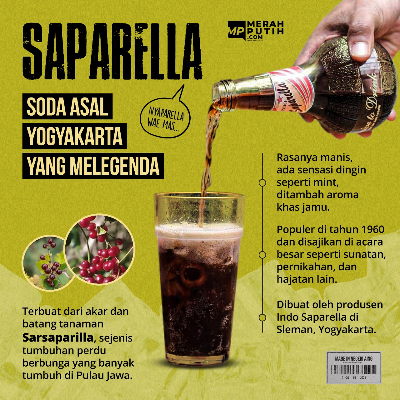 Saparella, Soda Asal Yogyakarta yang Melegenda