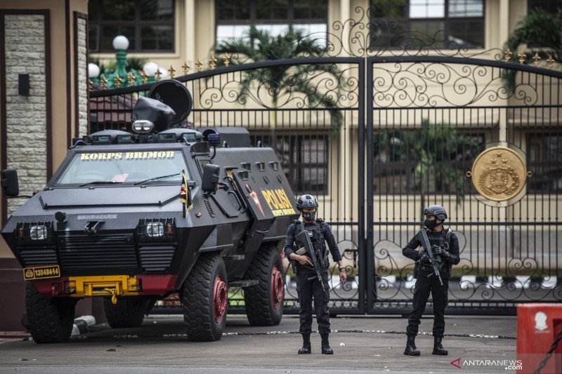 Penjagaan Mabes Polri. (Foto: Antara)