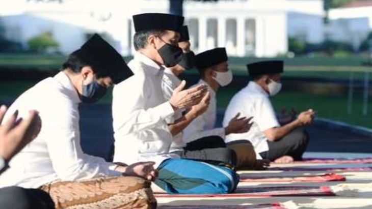 Presiden Jokowi Salat Id di Wisma Bayurini, Kompleks Istana Bogor