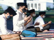  Presiden Jokowi Salat Id di Wisma Bayurini, Kompleks Istana Bogor