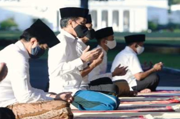  Presiden Jokowi Salat Id di Wisma Bayurini, Kompleks Istana Bogor