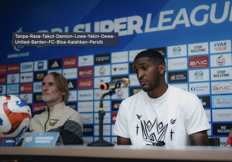 Bek Dewa United Banten Damion Lowe Sebut Persib Punya Beban Berat di Pundak