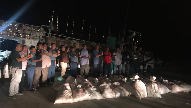 Bawa Sabu 1 Ton, TNI AL Amankan Kapal MV Sunrise Glory