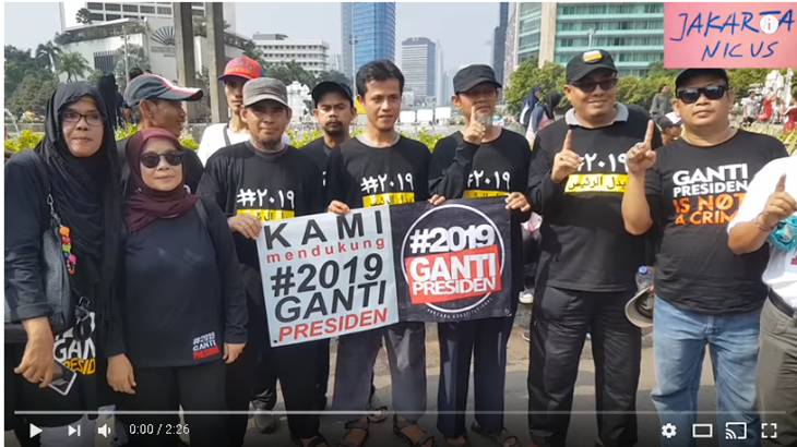 Disesalkan, Aksi #2019GantiPresiden di CFD Bundaran HI Jakarta 