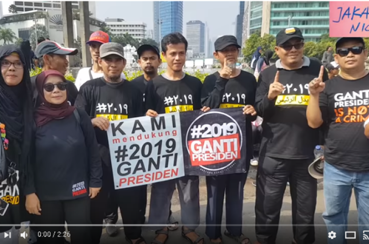 Disesalkan, Aksi #2019GantiPresiden di CFD Bundaran HI Jakarta 