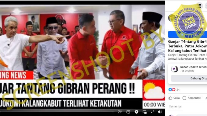 [HOAKS atau FAKTA]: Ganjar Tantang Gibran Debat Terbuka