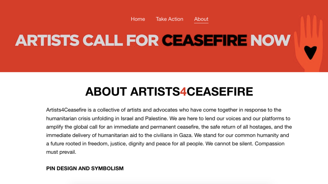 Banyak musisi hingga aktris yang ikut meneken petisi tersebut. (Foto: Dok/Artists4Ceasefire)