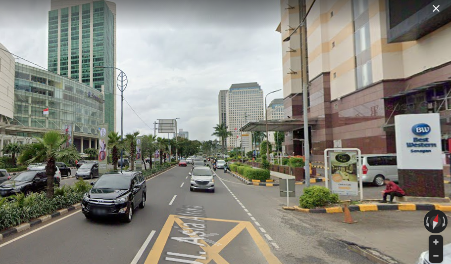 Jalan Asia Afrika Jakarta. (Foto: Tangkapan layar google map)