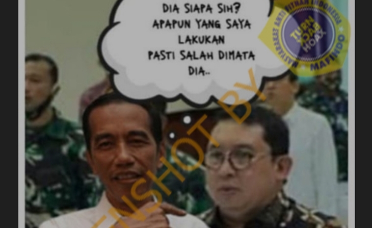 [HOAKS atau FAKTA]: Jokowi Akui Selalu Salah di Mata Fadli Zon