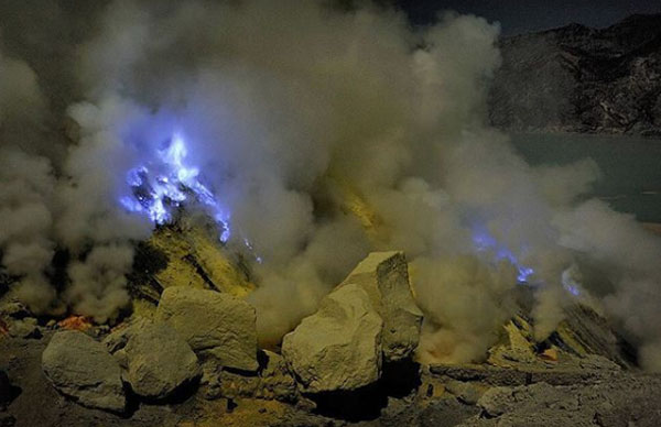 blue fire, ijen
