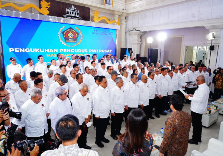 Pengurus PWI Pusat Dikukuhkan Monumen Pers Solo, Diingatkan Jangan Ada Lagi Perpecahan