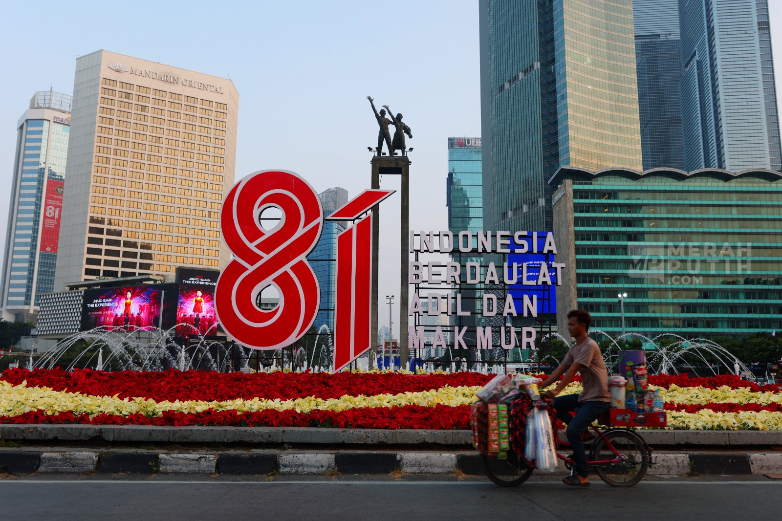 Semarak Kemerdekaan, Landmark HUT ke-81 RI Hiasi Kawasan Bundaran HI Jakarta