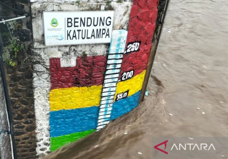 Hujan di Wilayah Bogor Sejak Siang Bikin Debit Bendung Katulampa Sempat Naik dan Berada di Level Siaga 3