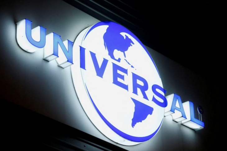 Logo Universal Music Group diambil di Zurich, Swiss, Selasa(20/7/2021).(Foto: REUTERS/ARND WIEGMANN)	