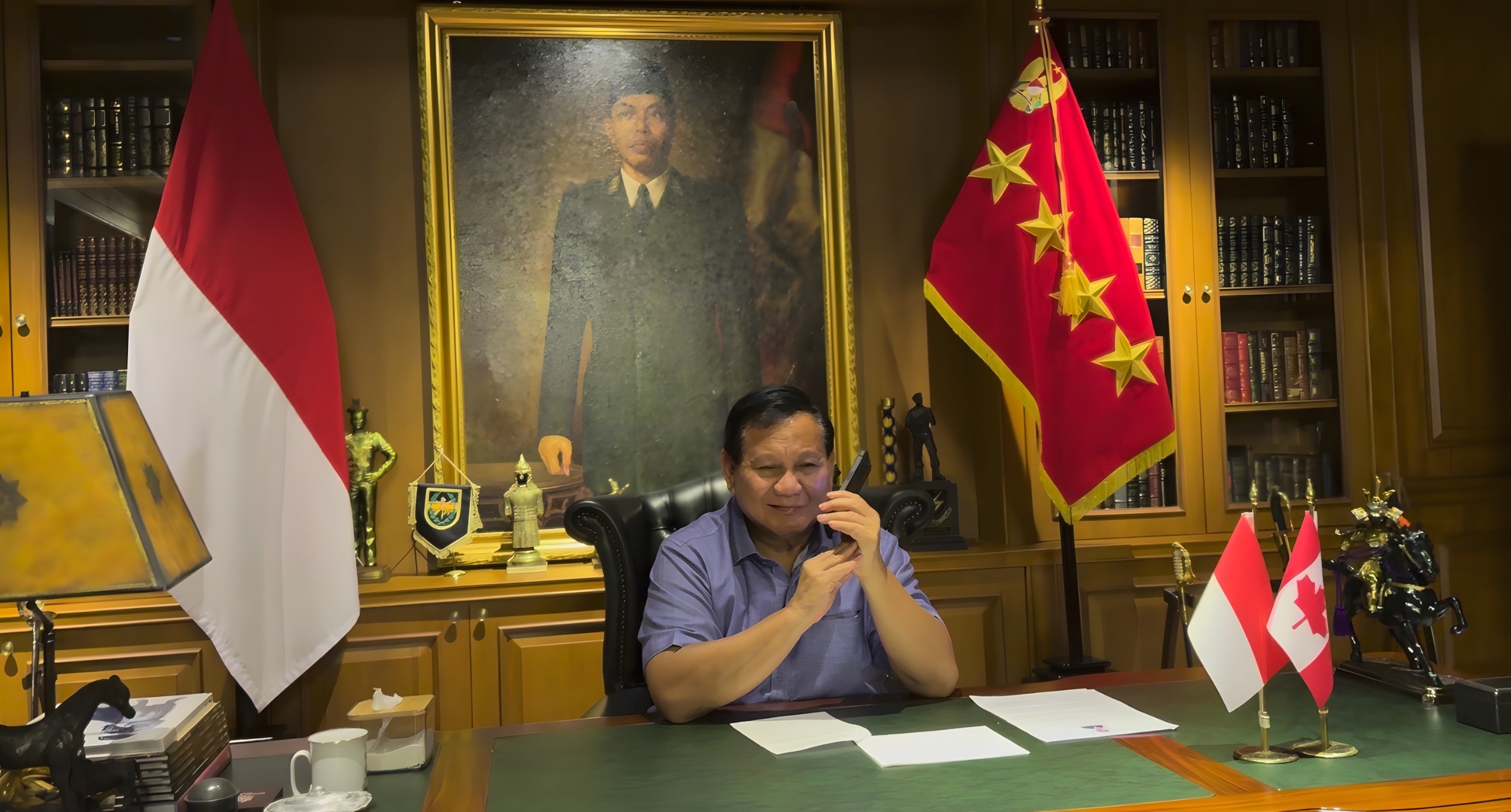 Prabowo Terima Telepon PM Kanada Justin Trudeau, Bahas Hubungan Bilateral