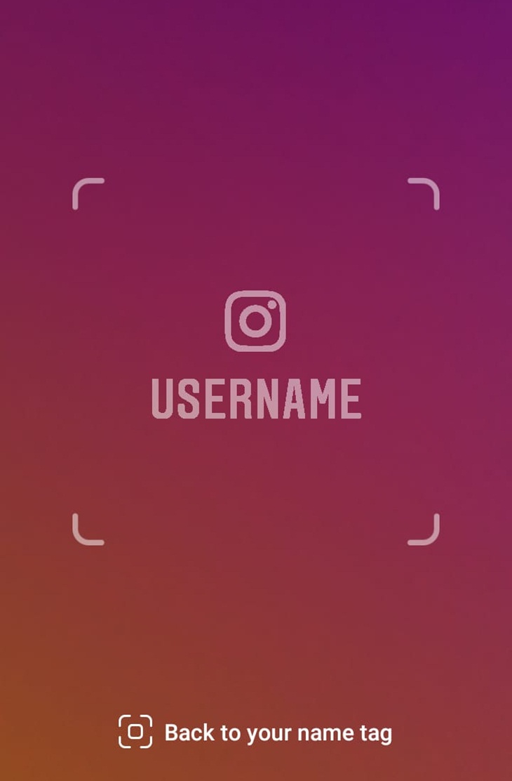 Tampilan fitur baru Instagram nametag. (Foto: Screenshot Instagram)