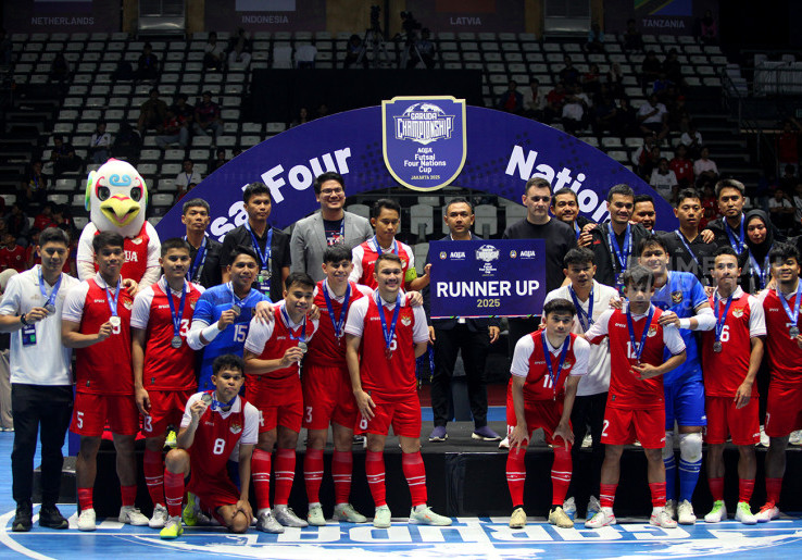 Timnas Futsal Indonesia Runner-Up AQUA Futsal Four Nations Cup 2025