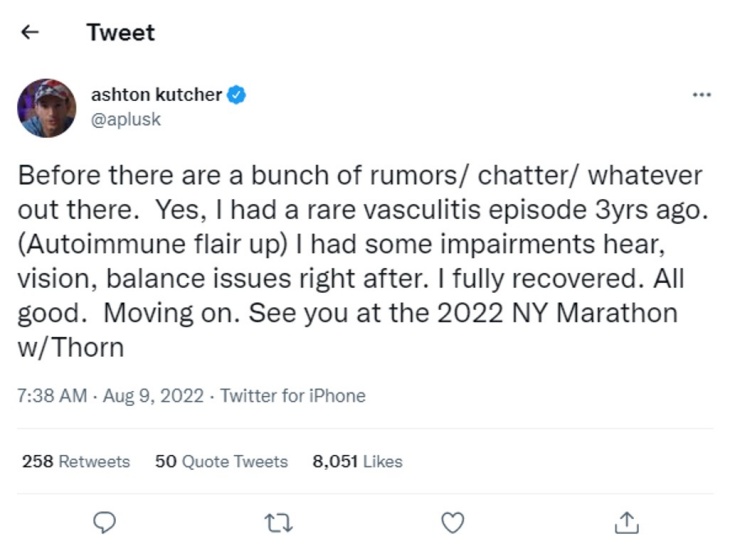 Mengenal Vasculitis, Penyakit Autoimun yang Sempat Diderita Ashton Kutcher