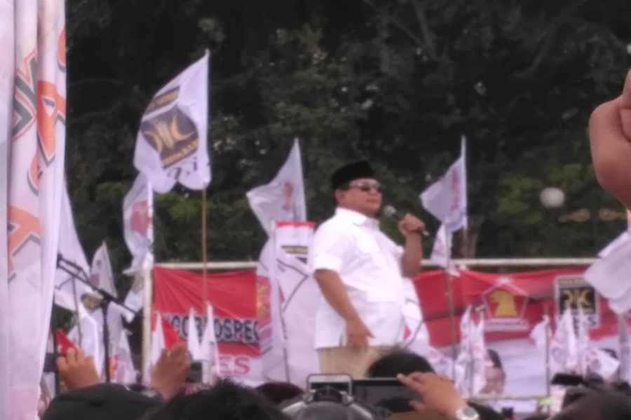 Prabowo Subianto dalam Kampanye Akbar Anies-Sandi
