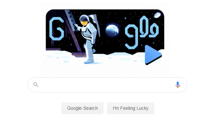 Ada Fakta Unik Pendaratan Manusia Pertama ke Bulan di Google Doodle