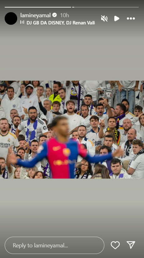 Lamine Yamal unggah foto di Instagram Story jelang El Clasico
