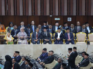 Jokowi, JK dan Budiono, Ma'ruf Amin, Hadiri Sidang Tahunan MPR