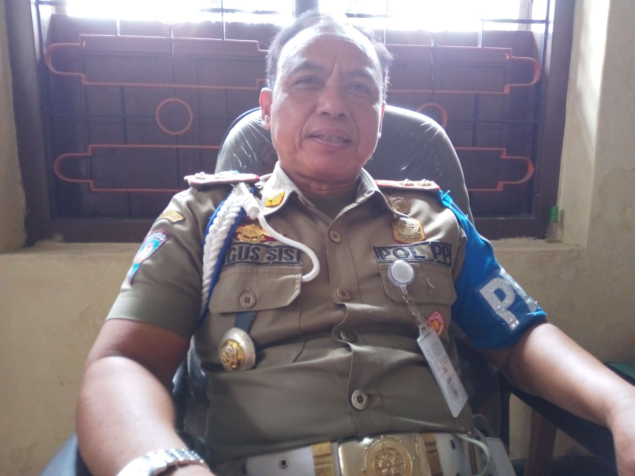  Kabid Ketertiban Umum dan Ketenteraman Masyarakat Satpol PP Solo Agus Siswuryanto. (MP/Ismail)