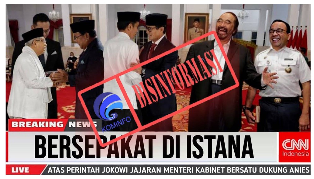 [HOAKS atau FAKTA] Jokowi Perintahkan Menterinya Dukung Anies di Pilpres