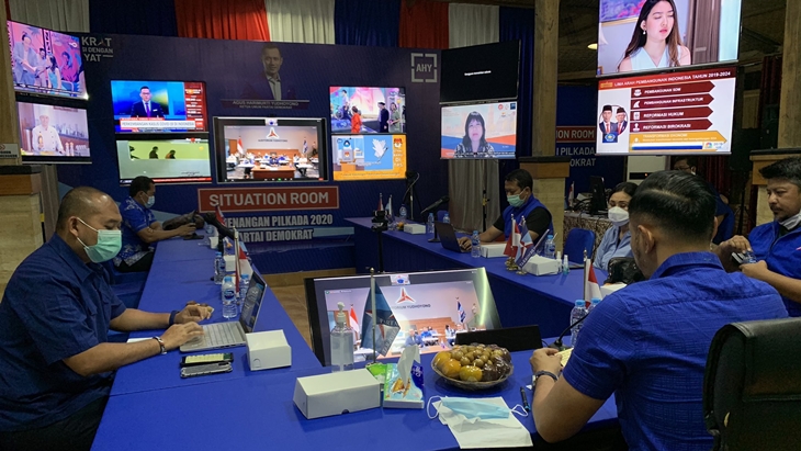 Rapat Bappilu Demokrat terkait Pilkada Serentak 2020. (Foto: MP/Twitter @AgusYudhoyono)