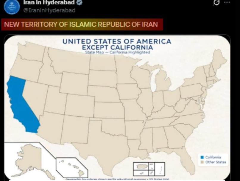 Balas Klaim Trump atas Selat Hormuz, Iran Sebut California Wilayah Barunya