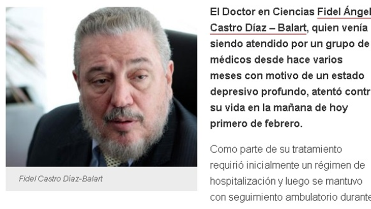 Putra Pemimpin Kuba Fidel Castro Bunuh Diri