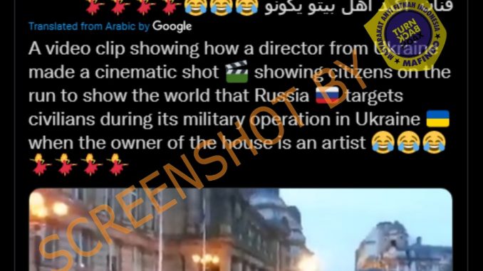 [HOAKS atau FAKTA]: Akting Penduduk Ukraina Berlarian Jadi Target Rusia