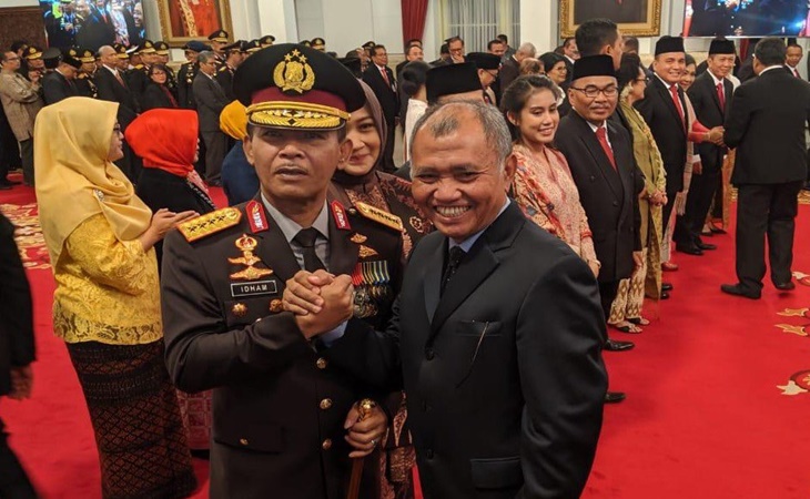 Kapolri Jenderal Idham Azis bersama Ketua KPK Agus Rahardjo