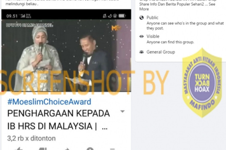 [HOAKS atau FAKTA): Dapat Penghargaan di Malaysia, Rizieq Dihina di Tanah Air